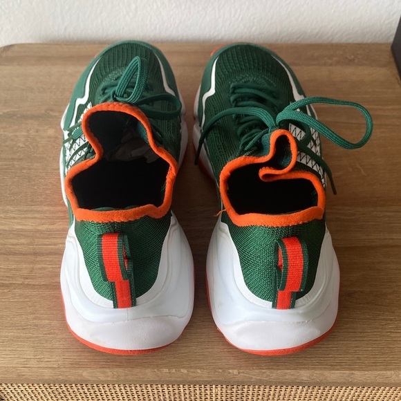 Adidas Forest Green and Bright Orange Running Shoes main image 5